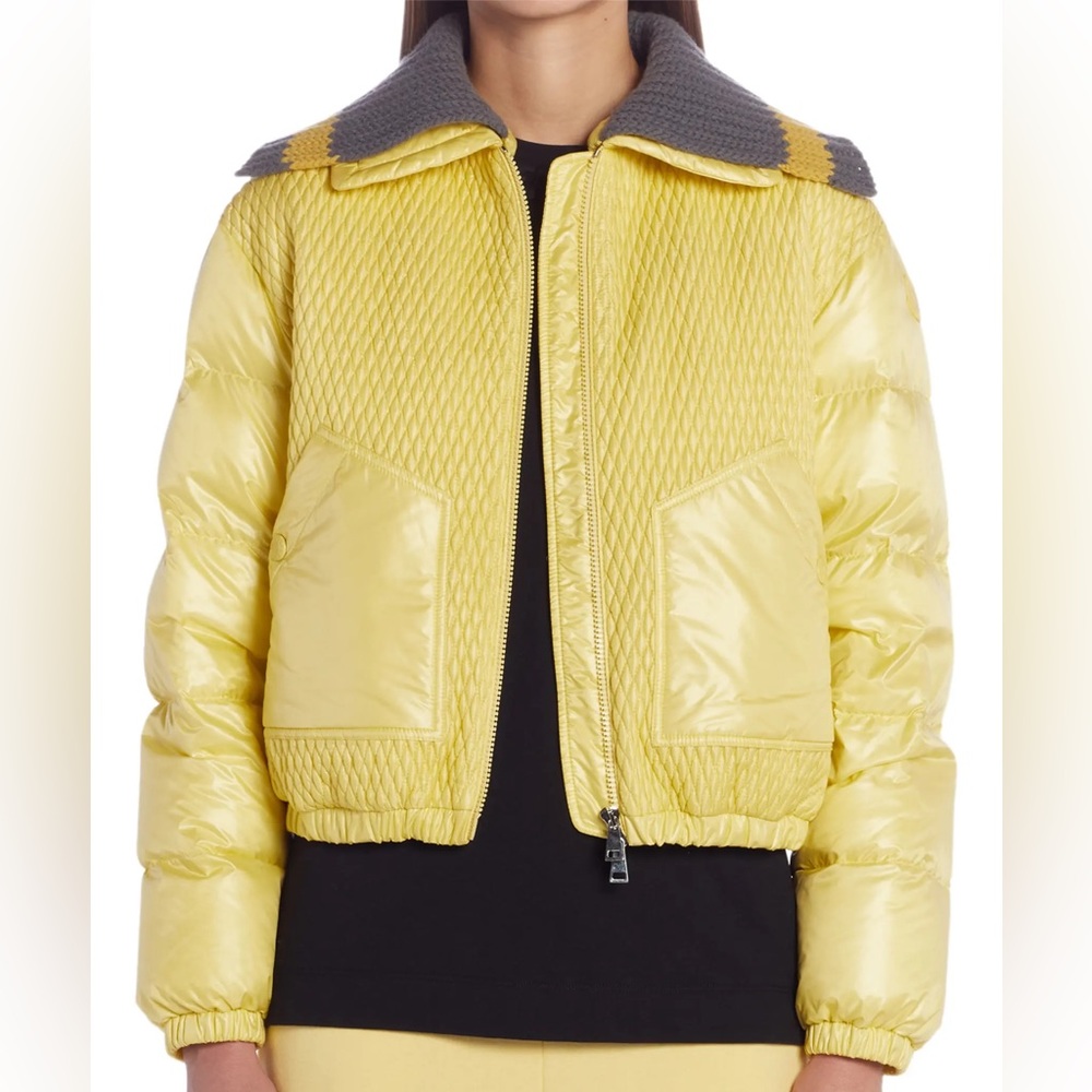 Moncler Arpont Quilted Nylon Bomber Jacket size 1 Small